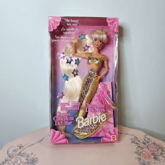 Barbie Jewel Hair Mermaid, 1995 Year, LongHair, Vintage Barbie , Old Barbie Doll - Picture 3 of 11